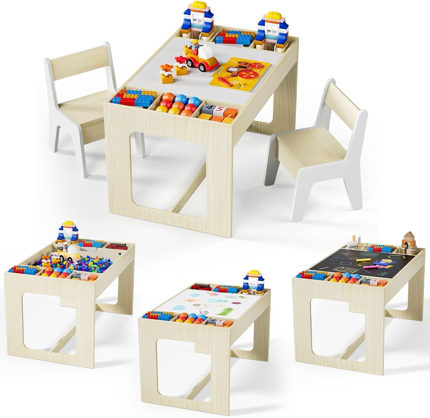 Art And Craft For Nursery - Детский набор 3-в-1: стол и стул,