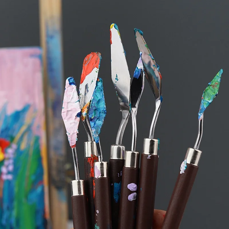 5/7 шт. набор художественная к – обзор и цена Painting Knife Palette